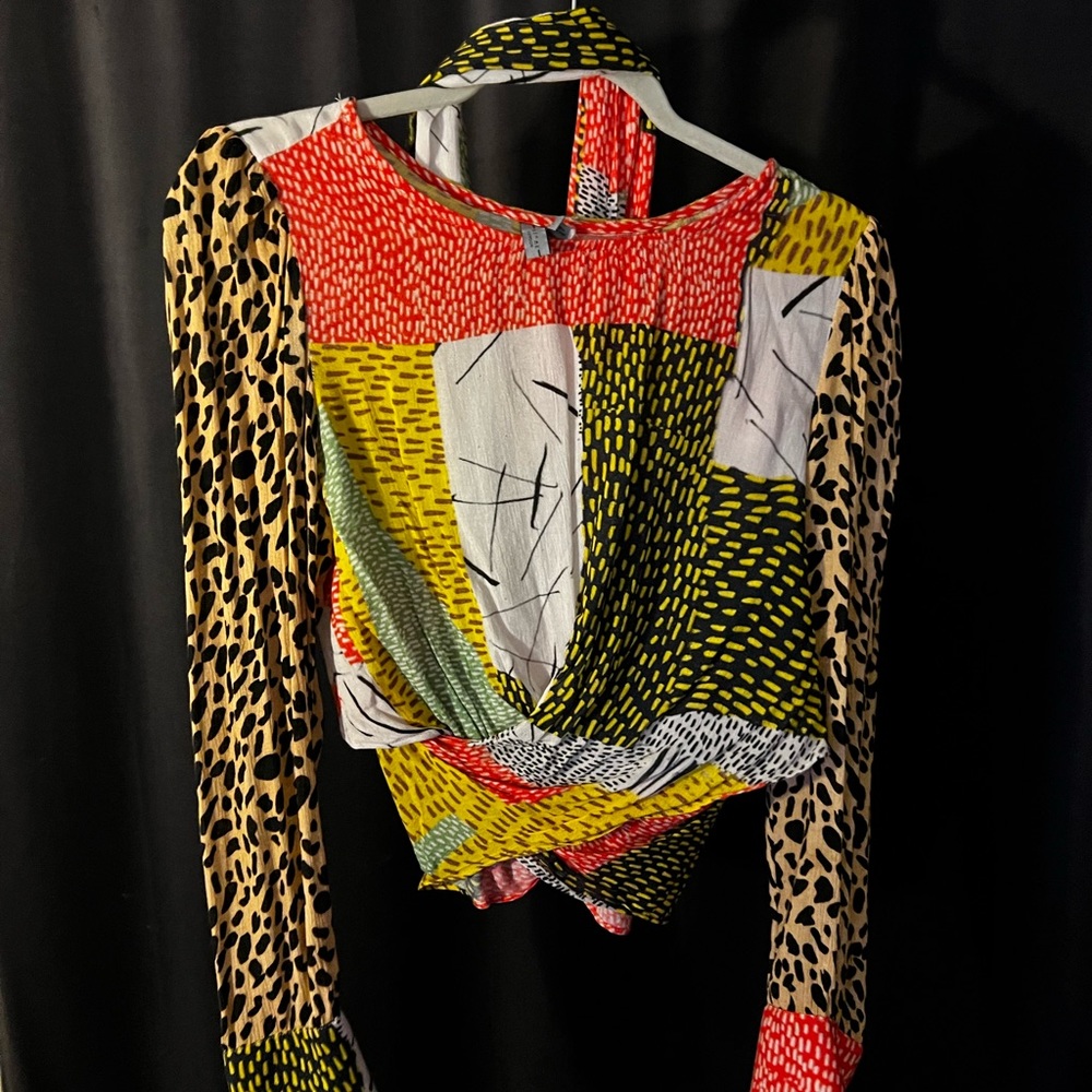 Anthropologie tied blouse.